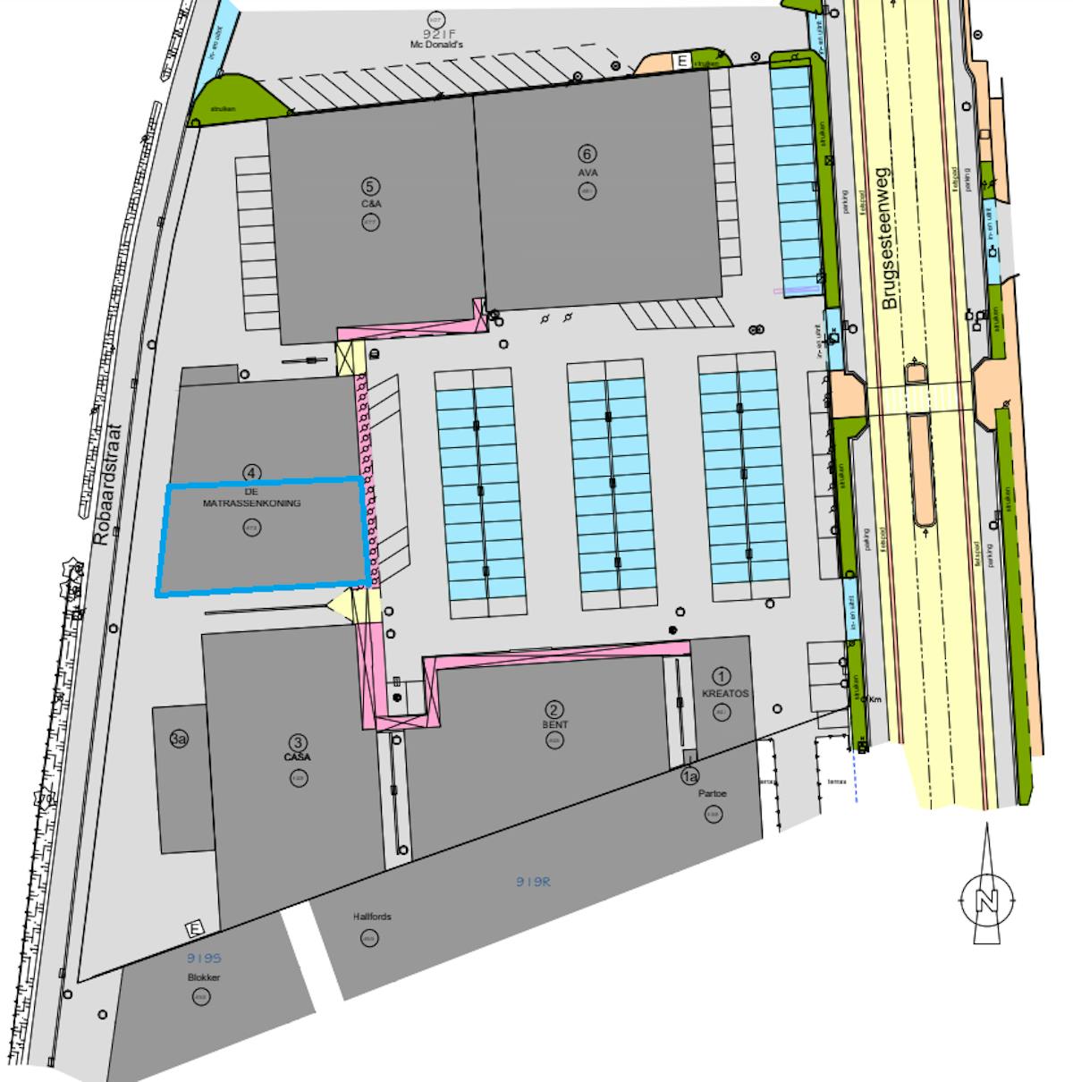 Baanwinkel van ca. 431 m² langs de Brugsesteenweg Roeselare - foto 3
