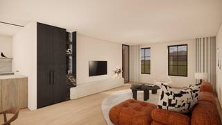 “Amai, er wordt nogal wa gebouwen in Weld”. (Herken je het plat Kempisch accent?)<br /><br />Jep, een standaardzinnetje dat we tegenwoordig vaak horen. Inderdaad, er komt veel nieuwbouw in ons pittoresk dorp. En we geven het toe: niet alle projecten zijn een meerwaarde voor het dorpszicht. <br /><br />Maarrrr het ene project is het andere écht niet. En daar onderscheiden wij ons graag in met deze superknappe woningen. Zetten we de troeven even op een rijtje?<br /><br />- Er wordt gebouwd met oog voor detail. Niet enkel de buitengevel is een mooie aanvulling op het straatbeeld, maar ook binnenin wordt er gewerkt met duurzame en kwaliteitsvolle materialen. Heb je de gevelafwerking al gespot? De ramen met onderverdelingen? De robuuste venstertabletten? De keuken en badkamers worden op maat gemaakt door Interieurstudio Hoskens uit Beerse. Een trendy interieur gecombineerd met vakmanschap. En zo hoort het ook.<br /><br />- Dit zijn huizen. Correctie: dit zijn echt Volwaardige Huizen. Geen compacte stulpjes van 120 m², maar een woning met een oppervlakte van 220m². Er worden sowieso 3 slaapkamers voorzien, en op zolder kan je ook nog minstens 2 slaapkamers kwijt. <br /><br />- We bouwen op z’n Kempisch: robuuste, kwaliteitsvolle materialen en een no-nonsense aanpak van plaatselijke aannemers. Je weet waar je aan begint, en vooral: je weet waar je eindigt. Geen verrassingen, maar een duidelijk financieel plaatje.<br /><br />- We denken groen, en gaan voor een BEN-woning. Een Bijna Energie Neutrale woning dus. We voorzien hoogwaardige beglazing, prima isolatie, zonnepanelen met hybride omvormer (met optie tot aansluiting batterij), warmtepomp, regenwaterput, etc. Duurzaamheid is the way to go!<br /><br />En oké…de prijs is misschien net wat hoger dan die van de gemiddelde nieuwbouwwoning die we nu veel in Weelde uit de grond zien komen. Daar moeten we niet onnozel over doen. Maar da’s te verantwoorden, toch? Het is nu eenmaal geen dertien-in-een dozijn, maar een plan op maat. Een woning die je zelf had kunnen (laten) bouwen, maar wij doen het voor jou. Geen gedoe, enkel gemak. <br /><br />Als je héél snel bent, dan kan je nog een aantal materialen zelf kiezen. Net te laat? No worries, want dan worden ze afgewerkt zoals wij het voorzien hebben. Met zorg. Voor jou.<br /><br />Ben je trouwens benieuwd wanneer je precies kan beginnen inpakken? Zet je schrap, want vanaf januari 2026 kan dit jouw (t)huis zijn. <br /><br />Er zijn nog 2 woningen beschikbaar in dit project. <br />Graag wat meer info over de indeling en de mogelijkheden? Je weet ons te vinden.<br /><br />Prijs is exclusief kosten. Op het grondaandeel betaal je 12% registratierechten. Op de constructie betaal je 21%.<br /><br />Visuals zijn enkel ter indicatie.