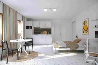 <p><span>Full-fledged studio with independent layout and ample living space. Suitable for students who consciously choose for more autonomy.<br />First floor, easily accessible by stairs or elevator, with use of the shared facilities of the residence.<br />The unit is part of Student Residence </span><span>Burgemeester</span><span>: a high-quality student project with 41 quality student rooms and studios in the Blijde Inkomststraat in Leuven, within walking distance of faculties, train station and the city center. </span></p>