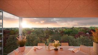 Park Nolf omvat 4 luxueuze parkvilla-gebouwen, bestaande uit 59 parkappartementen van 94 tot 188 m². Dit ruime drie slaapkamerappartement straalt een herenhuisachtige grandeur uit dankzij hun 2,8 m hoge plafonds. <br /><br />Vanop een zeer ruim terras, van 46 m², met dubbele oriëntatie geniet je van een adembenemend uitzicht op de groene parkomgeving. <br /><br />De insipirerende en weldoordachte architectuur is een werk van OFFICE KGDVS (Kersten Geers en David Van Severen), wereldwijd erkend voor zijn grensverleggende ontwerpen, waaronder het nieuwe VRT-hoofdkantoor in Brussel. <br /><br />Elk gebouw kenmerkt zich door een unieke, Italiaanse natuursteentint (Rosso, verde, grigio of marrone). De doordachte en strakke architectuur van de gevels wordt naadloos vertaald naar het interieur door de Kortrijkse-Brusselse interieurarchitectes Daphné Daskal enStéphanie Laperre.<br /><br />De gemeenschappelijke ruimtes van residentie Park Nolf zijn in elk gebouw op unieke wijze ingevuld met een fitnessruimte, yogastudio, coworking space, ...<br /><br />Ten slotte beschikt Park Nolf over geklimatiseerde wijnkelders, die jouw wijncollectie achter slot en grendel bewaren.<br /><br />LOOF bevindt zich op het kruispunt van de stijlvolle Doorniksewijk, de Loofstraat en de Wolvenstraat, en dat op wandelafstand van centrum Kortrijk.<br /><br />Kortom, Loof heeft alles wat u zoekt!<br /><br />Contacteer ons gerust voor meer info of een werfbezoek ter plaatse!