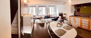 <strong>Gemeubeld triplex-appartement met terras in hartje Gent</strong><br />Instapklaar en charmant triplex-appartement in de Onderstraat, met zonnig terras en zicht op het Belfort, gelegen in het historische centrum van Gent, op wandelafstand van het Belfort van Gent en de Vrijdagsmarkt, met tal van winkels, restaurants en openbaar vervoer in de directe omgeving.<br /><br /><strong>Indeling:</strong> Het appartement bevindt zich op de bovenste verdiepingen van een gerenoveerde woning en is volledig gemeubeld:
<ul>
	<li><span>1e verd.: inkomhal met toilet, slaapkamer met aansluitende badkamer (ligbad/douche, lavabo) </span></li>
	<li><span>2e verd.: ruime, lichtrijke leefruimte met ingerichte keuken en eethoek </span></li>
	<li><span>Dakverdieping: polyvalente ruimte (bureel/logeerkamer) met lavabo en toegang tot groot zongericht terras </span></li>
</ul>
<strong>Pluspunten</strong>

<ul>
	<li><span>Volledig gemeubeld (incl. servies en kookgerei) </span></li>
	<li><span>Wasmachine en droogkast </span></li>
	<li><span>Zonnig terras met uniek uitzicht </span></li>
</ul>
<strong>Belangrijk</strong>

<ul>
	<li><span><strong>Geen huisdieren</strong> (gelakte vloeren) </span></li>
	<li><span>Ideaal voor <strong>expat, alleenstaande of koppel</strong> </span></li>
	<li><span><strong>Niet geschikt voor meerdere bewoners </strong></span></li>
	<li><span>Dakruimte <strong>niet als permanente slaapkamer</strong> </span></li>
	<li><span><strong>Domicilie verplicht</strong></span></li>
	<li><span>Gezocht: <strong>rustige en zorgzame huurder</strong> </span></li>
</ul>
<strong>Huurprijs</strong>: €1350/maand<br />Geen algemene kosten – EGW via aparte tellers<br /><br /><strong>Beschikbaar</strong>: 1 juni of vroeger te bespreken – jaarcontract<br /><br /><strong>Bezoeken</strong><br />📧 tine@tvevastgoed.be<br />📞 0474 97 00 22<br /> 