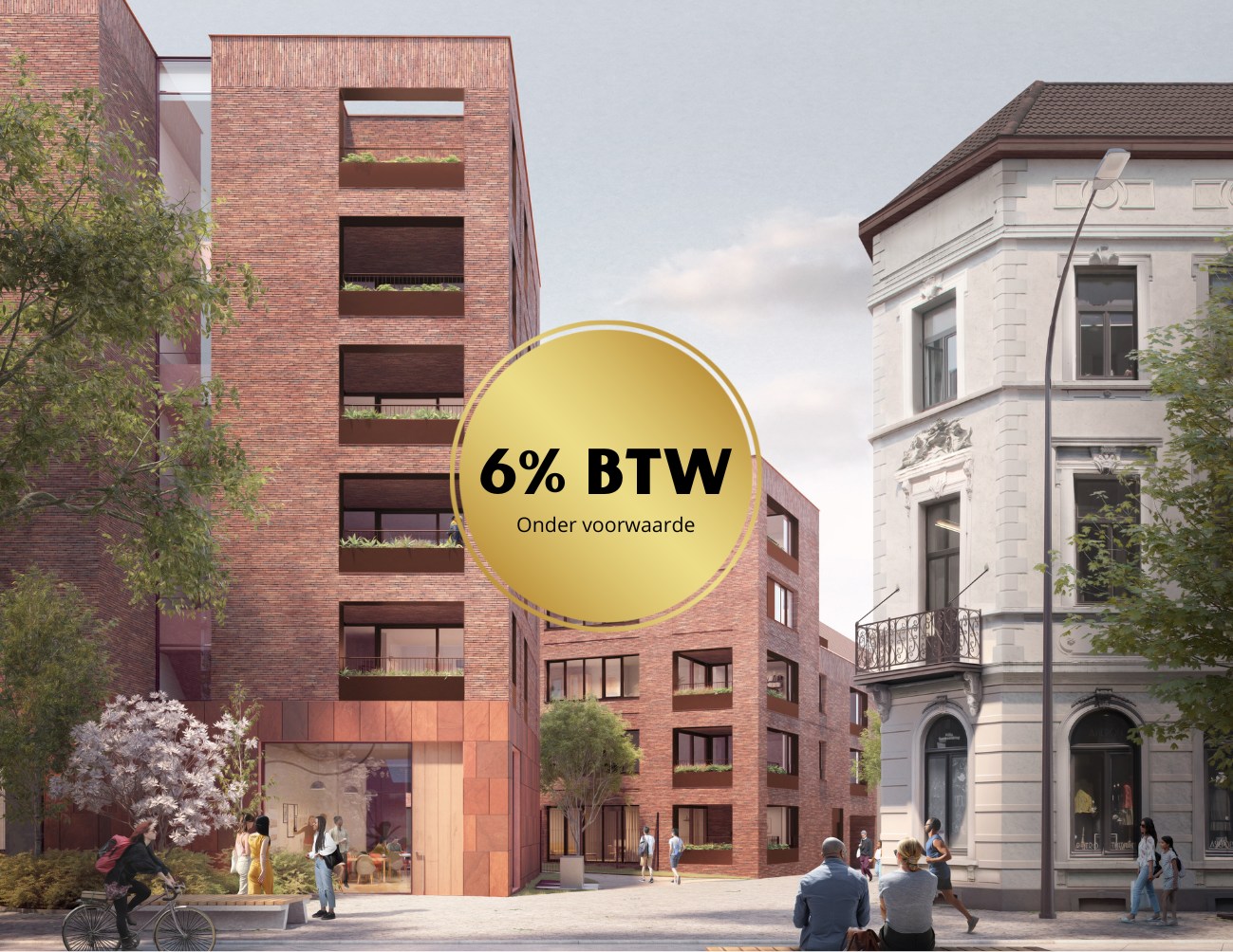 APPARTEMENT met Zuid-terras, 99m², 2 slaapkamers - Res. B'HIVE - foto 1