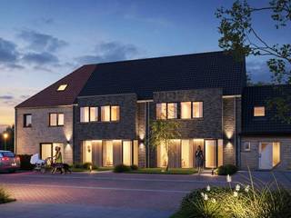 INDELING VAN DE WONING<br /><br />GELIJKVLOERS<br /><br />- Inkomhal- Gastentoilet- Leefruimte met open keuken- Trap naar boven- Berging- Fietsberging<br />EERSTE VERDIEP<br /><br />- Nachthal met zolderluik- Apart toilet- Badkamer- 3 slaapkamers<br />ZOLDERVERDIEP<br /><br />- Zolderruimte<br />Afbeeldingen zijn steeds illustratief en contractueel niet bindend.<br /><br />De koper heeft deels nog inspraak in de stijl en afwerking van de woning voor zover deze zaken niet werden vastgelegd door vergunning of bestelling van materialen.<br /><br />TIP: Hoe sneller U beslist in de bouwfase, des te meer inspraak U heeft in de keuze van materialen en/of afwerking.<br /><br />ECO-uitvoering dat voldoet aan strenge energienormen.<br /><br />- Zonnepanelen- Doorgedreven isolatie- Warmtepomp i.p.v. gas- Vloerverwarming- Ventilatie D- Max. E-peil = 30- Elektriciteitsaansluiting : 3 fasen