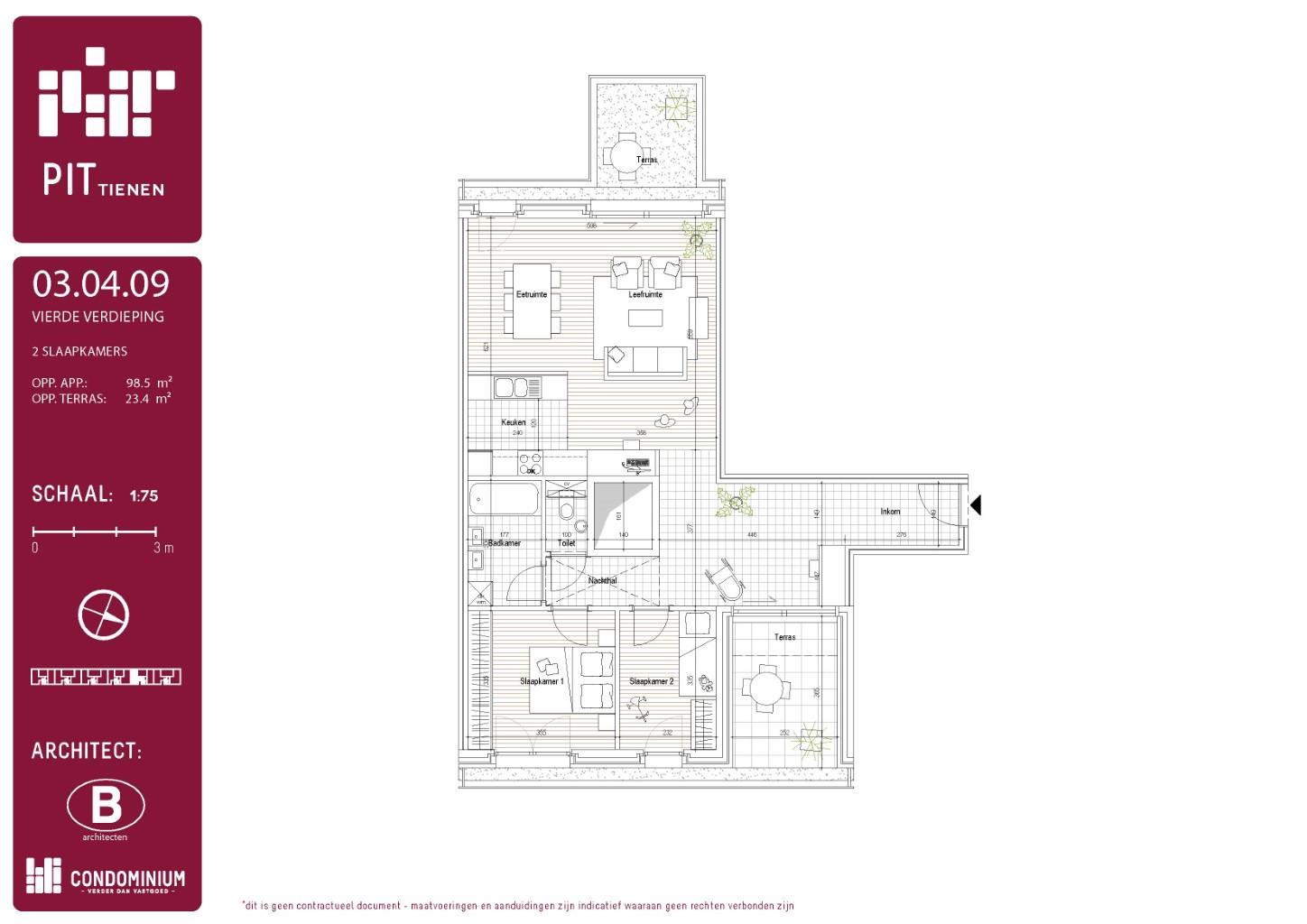 Appartement te koop in Tienen met 2 slaapkamers - foto 1