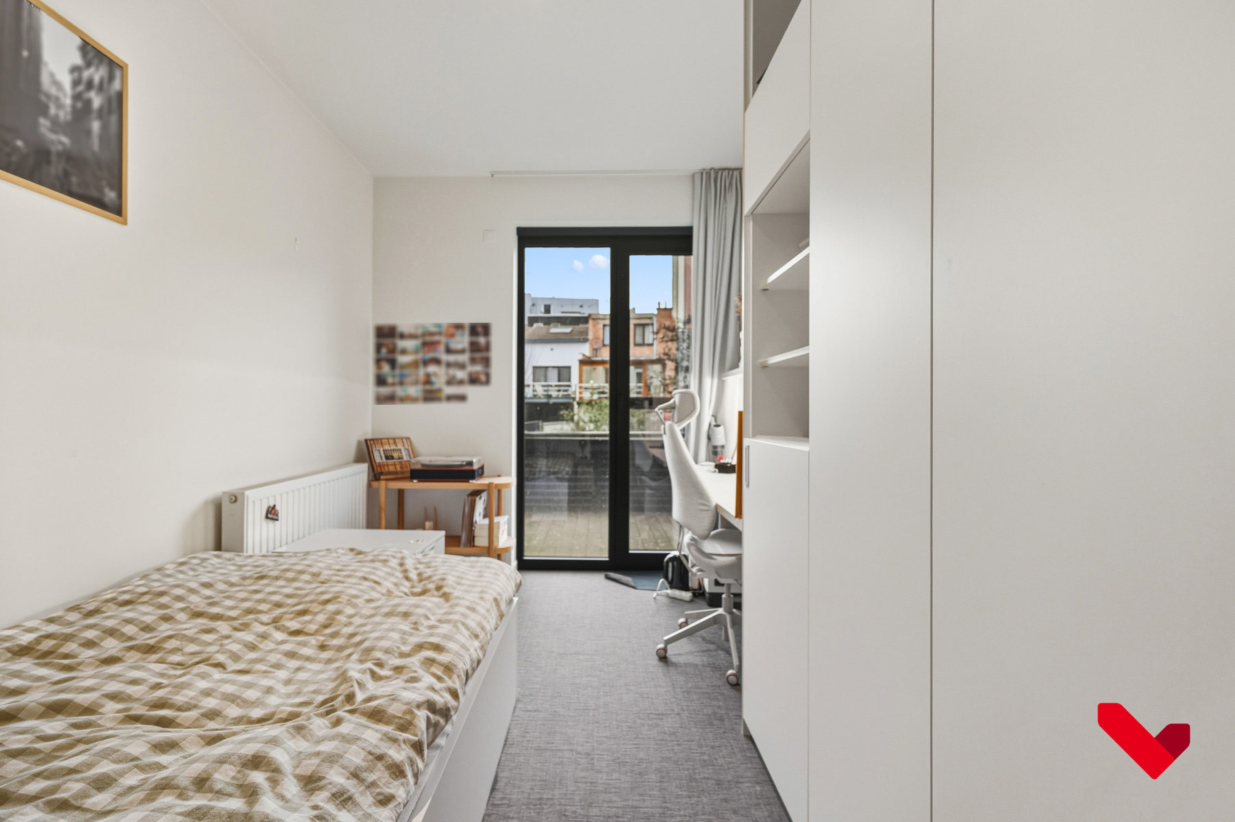 Moderne studentenkamer met privé sanitair en gem. terras - foto 5