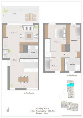 Mooie duplex woning beschikt op de eerste verdieping over een ruime leefruimte met keuken, aansluitende berging, apart toilet en een ruim terras...