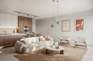 LAATSTE APPARTEMENT MET 2 SLAAPKAMERS te koop in Residentie Bouleau ! Geniet van 6% BTW! Energiezuinig nieuwbouwproject op aangename ligging. Het project bestaat uit 3 woningen en 7 appartementen. <br /><br /><u><strong>Eerste verdieping:</strong></u><br /><br />Via de inkomhal betreed je het appartement en kom je terecht in de ruime living die voorzien is van een terras en grote ramen. Open ingerichte keuken voorzien van kasten en toestellen. Technische berging met aansluiting voor wasmachine en droogkast. 2 slaapkamers en ingerichte badkamer.<br /><br />E peil 10 - Zonnepanelen - Warmte pomp met vloerverwarming.<br /><br />Grondwaarde: € 102.852,75 (onder registratie)<br />Bouwwaarde: € 239.989,75 (onder BTW)<br /><br />Staanplaats €20.000 - Berging: € 5.000 <br />Oplevering 2026<br /><br />Plannen, lastenboek, prijslijst beschikbaar op aanvraag.<br /><br />Voormelde prijzen zijn exclusief registratie (op grondwaarde) en BTW (op bouwwaarde)<br /> 