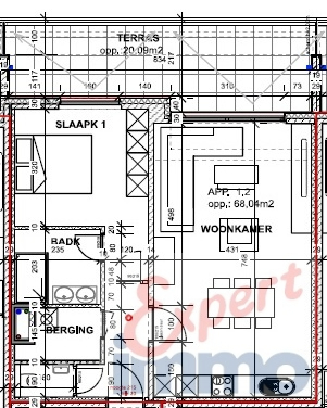 1ste verdieping stijlvol appartement (1 slpk) met garage in Residentie Monique, Desselgem, TE HUUR via EXPERT-IMMO - photo 4