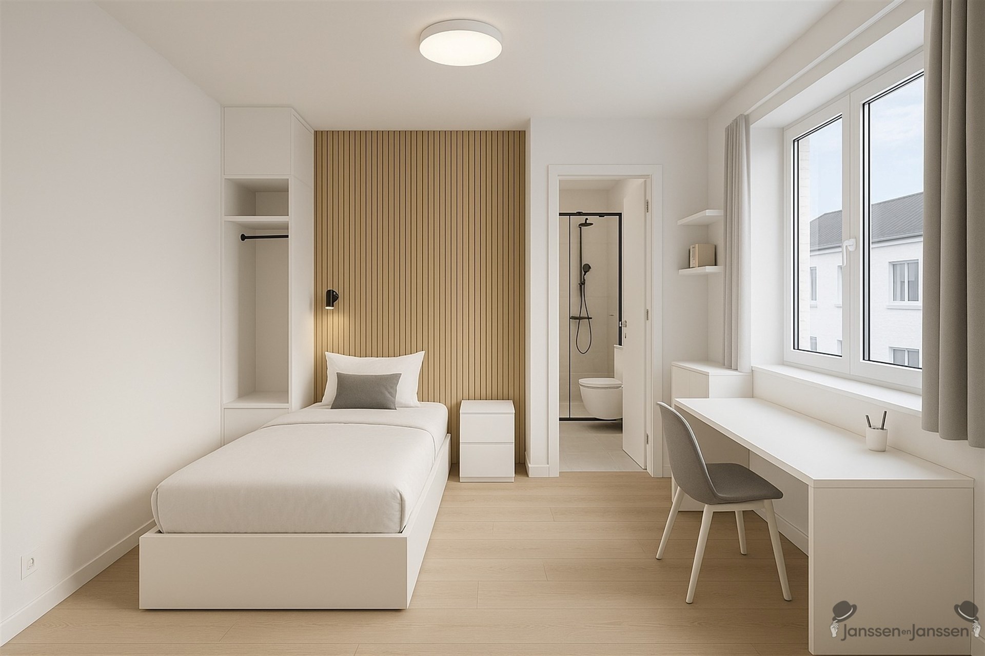 Opbrengsteigendom met 6 luxe studentenkamers, studio en appartement van 75m² - foto 3