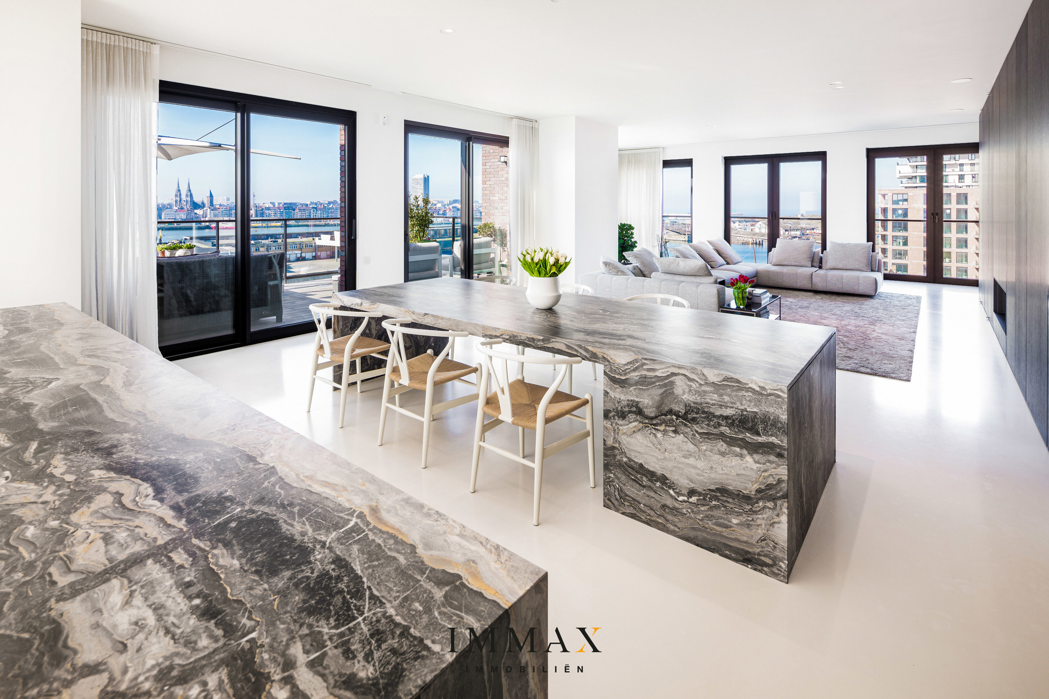 Twee exclusieve en luxe appartementen op de 6de én 7de verdieping met fenomenale zonneterrasen én sauna gelegen in Oosteroever Oostende - foto 4