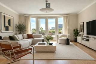 Op een unieke locatie aan de Coupure vinden we dit bijzonder lichtrijke appartement met een troef die je maar zelden tegenkomt: maar liefst 100 m² terras, verdeeld over een voor- en achterterras. Voeg daar de vergezichten over het water, de stad en de historische skyline van Gent aan toe, en je krijgt een plek die meer aanvoelt als een penthouse dan als een klassiek appartement.<br /><br />Het appartement beschikt over ca. 100 m² bruto bewoonbare oppervlakte en geniet dankzij de grote raampartijen van bijzonder veel lichtinval. De leefruimte vormt het hart van de woning en staat rechtstreeks in verbinding met de terrassen. <br /><br />De aparte keuken is praktisch ingericht en kan, indien gewenst, eenvoudig worden opengewerkt naar de leefruimte. Verder zijn er twee slaapkamers, een badkamer en voldoende bergruimte. Op het terras bevinden zich bovendien nog twee compacte bergingen en in de kelder is een private berging van ca. 4 m² aanwezig.<br /><br />Het appartement dateert van 1994 en is goed onderhouden. Wie vandaag kiest voor een modernere afwerking, kan met een gerichte update het geheel volledig naar eigen smaak brengen. Technisch staat het appartement alvast sterk: het beschikt over een EPC-label B en is asbestveilig. Er werd recent ook een airco/ warmtepomp voorzien in de leefruimte. <br /><br />En dan zijn er natuurlijk de terrassen. Samen goed voor ongeveer 100 m² buitenruimte bieden ze verschillende mogelijkheden: ontbijten in de ochtendzon, lang tafelen met vrienden, een groene stadstuin op hoogte creëren of simpelweg genieten van de rust en het uitzicht. De buitenruimte maakt van dit appartement iets wat je niet zomaar in vier muren kunt vatten.<br /><br />Verder is er een ondergrondse staanplaats aanwezig die mee aangekocht dient te worden voor 40.000 EUR. <br /><br />Een appartement met ruimte, licht en vooral een uitzonderlijke ligging met de Coupure voor de deur en het historisch centrum van Gent als panorama.<br /><br /><br />Bestuursmaatregelen in het maatregelenregister: nee<br /><br />Deze AI-visualisaties zijn bedoeld als inspiratie. Er werd geen rekening gehouden met technische specificaties, stedenbouwkundige voorschriften of de concrete mogelijkheden tot realisatie.