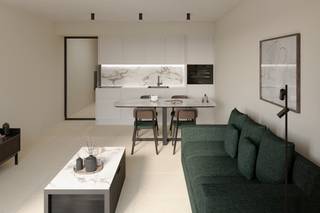 Dit gloednieuwe complex omvat <strong>50 smaakvol afgewerkte appartementen</strong>, verdeeld over het gelijkvloers en twee verdiepingen. Elk appartement is tot in de kleinste details ingericht en volledig afgewerkt.<br />Met slaapplaats voor 4 tot 6 personen, zonnige terrassen, 39 parkeerplaatsen en een fietsenstalling, is dit project ontworpen om zowel comfort als rendement te maximaliseren.<br />De appartementen bestaan uit drie verschillende types, waarvan de plannen alsook aanvullende documentatie, zoals de verdiepingsplannen, het lastenboek en de brochure, beschikbaar zijn via Caenen.be onder 'Downloads' bij het project.<br /><br /><u>Slim investeren met zorgeloos verhuurbeheer:</u><br />Wat Residentie <strong>Naudi</strong> onderscheidt, is het unieke <strong>verhuurconcept</strong> onder centraal beheer. Een ervaren team neemt zowel het property management als revenue management op zich, zodat u zonder zorgen geniet van uw investering.<br />Bovendien profiteert u als eigenaar van drie weken gratis privégebruik per jaar, waardoor uw vastgoed niet alleen financieel aantrekkelijk is, maar ook een plek biedt voor persoonlijke ontspanning.<br /><br /><u>Belastingsvoordelen en groeipotentieel:</u><br />Een belangrijke meerwaarde van dit project is de mogelijkheid tot <strong>volledige BTW-recuperatie</strong>, wat uw rendement aanzienlijk verhoogt.<br />Daarnaast maakt de strategische ligging in Nieuwpoort deze investering extra interessant: een dynamische vastgoedmarkt gecombineerd met een toeristische hotspot die het hele jaar door bezoekers aantrekt.<br /><br /><u>Duurzaam, modern en energiezuinig:</u><br />Residentie <strong>Naudi</strong> is ontworpen met oog voor hedendaagse architectuur en duurzame materialen. Strakke gevels met warme accenten (Rockpanel), <strong>ruime terrassen</strong> en een doordachte indeling zorgen voor een moderne uitstraling en optimaal <strong>comfort</strong>.<br />Alle appartementen zijn <strong>hoogwaardig afgewerkt en volledig gemeubileerd, inclusief schilderwerken en alle benodigdheden</strong> zoals deco, keukengerei, lakens en handdoeken.<br />Daarnaast zijn ze uitgerust met vloerverwarming, zonnepanelen en <strong>geothermische warmtepompen</strong>, wat resulteert in een <strong>energiezuinig </strong>verblijf (E-peil 20). <br />Als extra voordeel door het behalen van E-peil 20, heeft u als eigenaar voor 5 jaar lang 50% vermindering op de onroerende voorheffing.<br /><br /><u>Nieuwpoort: een locatie met blijvende waarde:</u><br />Met een <strong>prachtige kustlijn</strong>, levendige winkelstraten, gezellige horecazaken en een rijke cultuur, biedt Nieuwpoort een ideale mix van ontspanning en recreatie. Op wandelafstand van uw appartement vindt u een breed zandstrand, hippe boetieks en diverse vrijetijdsmogelijkheden. Dankzij de voortdurende populariteit van de Belgische kust blijft vastgoed in deze regio een waardevolle investering.<br /><br /><br /><strong>Naudi</strong> combineert een aantrekkelijke vastgoedbelegging met een zorgeloos verhuurbeheer en instapklaar comfort.<br />Profiteer van deze unieke kans om uw vermogen te laten groeien in een bloeiende kuststad waar het hele jaar door iets te beleven valt.<br /><br /><strong>Invest smart, Invest Naudi.</strong>
<ul>
<li>Bezoek Caenen Nieuwpoort voor meer informatie en vraag de rendementsberekening op.</li>
<li>De aanschaf van een parkeerplaats is een vereiste bij de aankoop van een appartement.</li>
</ul>