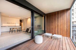 Prestigieus wonen in Palazzo Verde!Hoogwaardig afgewerkt 1-slaapkamerappartement op het Nieuwe Zuid. Verkoop onder registratierechten.Met zijdelings...