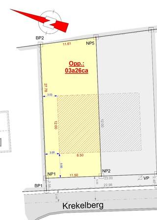 Rustig gelegen perceel bouwgrond voor halfopen bebouwing met een oppervlakte van 03a 26ca. Perceelbreedte: 11,50m. Bouwbreedte: ± 8,50m. Er werd...