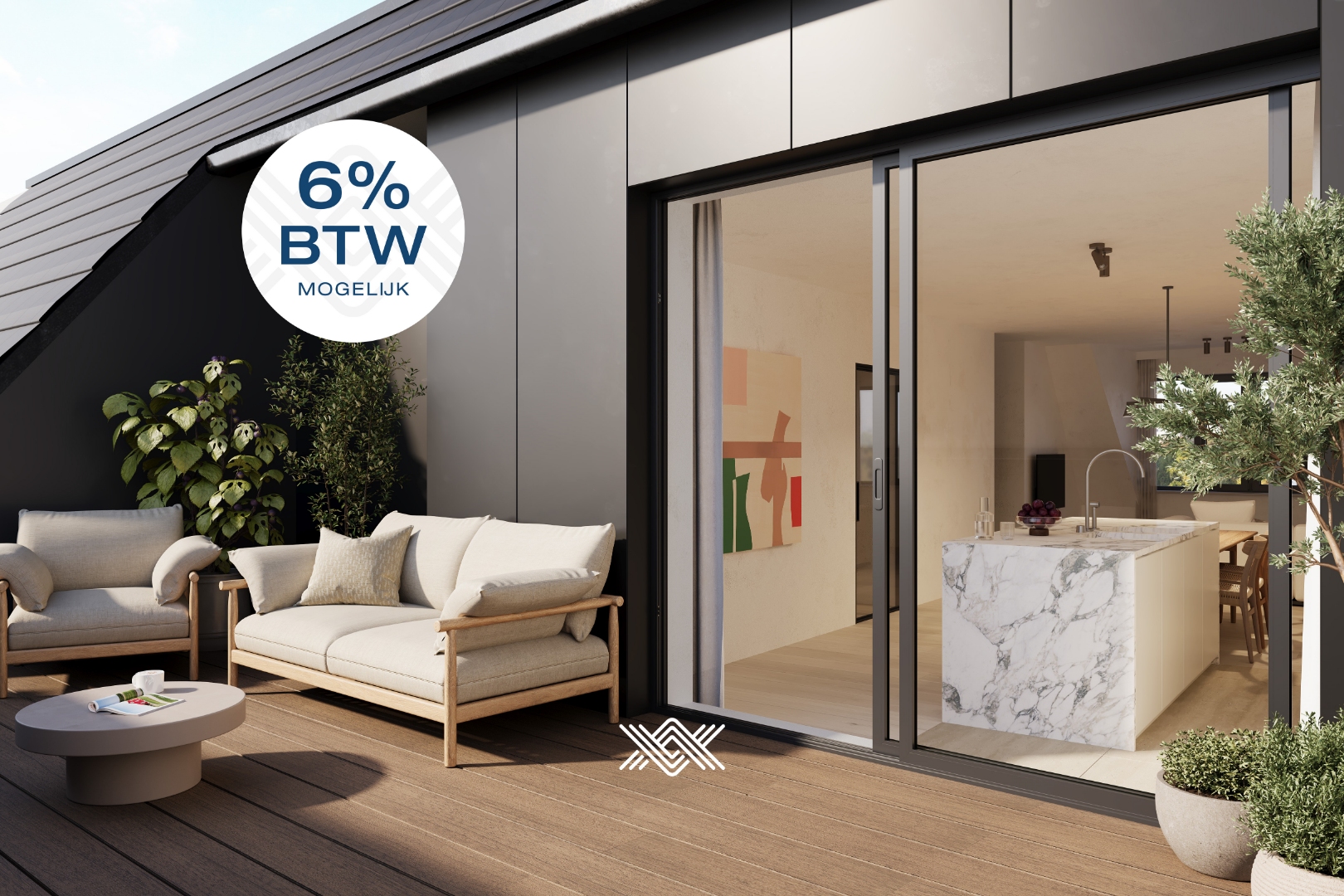 Penthouse met drie slaapkamers op de vierde verdieping - foto 1