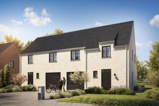 Hectaar realiseert vier halfopen bebouwingen, gelegen op ruime percelen met groenzicht. Je geniet van een vlotte bereikbaarheid en nabijheid van alle voorzieningen. <br />Jouw woning voldoet aan de energienormen, wat resulteert in lagere energiekosten, alsook meer comfort. Als koper krijg je de kans om volledig inspraak te hebben in de inrichting en afwerking van jouw woning. In samenspraak met onze betrouwbare partnerleveranciers kies je zelf de materialen en afwerking volgens smaak en budget.<br /><br /><strong>Indeling van de woningen:</strong><br />Gelijkvloers: inkomhal met gastentoilet, lichtrijke leefruimte met open keuken en een inpandige garage. <br />Verdieping: nachthal met apart toilet, 3 ruime slaapkamers en badkamer met ligbad, douche en dubbel lavabomeubel.<br />Zolder: toegankelijk via het zolderluik - ideaal als extra opbergruimte. <br /><br /><strong>Troeven van deze woningen:</strong>
<ul>
<li>Energiezuinig en toekomstgericht wonen</li>
<li>Verwarming via lucht/water warmtepomp met vloerverwarming </li>
<li>Ruime percelen met zicht op groen</li>
<li>Regenwaterput 7.500l (aangesloten op toiletten/wasmachine/buitenkraan)</li>
<li>Inpandige garage </li>
</ul>
Ben je op zoek naar een nieuwe thuis? Neem gerust contact met ons op voor een afspraak.<br /><span>(Foto's zijn referentiebeelden van voorgaande projecten)</span>