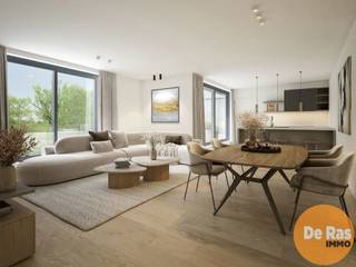 AALST – Nieuwbouwproject NETTE COESSENS<br /><br />Voorverkoop gestart!<br /><br />In de Nette Coessensstraat in Aalst wordt een kleinschalig en kwalitatief nieuwbouwproject gerealiseerd met 15 appartementen. Het project combineert rust en groen met een uitstekende bereikbaarheid en vormt zo een ideale woon- én investeringsopportuniteit.<br /><br />De appartementen, met één, twee of drie slaapkamers, zijn ontworpen door toparchitect Miranda De Boeck, met veel aandacht voor licht, ruimte en leefkwaliteit. Elk appartement beschikt over een ruim terras; de gelijkvloerse appartementen hebben bovendien een privatieve tuin die het binnen- en buitenleven mooi met elkaar verbindt. Ondergrondse privatieve staanplaatsen en bergingen zijn optioneel aan te kopen.<br /><br />Dankzij hoogwaardige materialen en energiezuinige technieken geniet u van duurzaam wooncomfort en lage verbruikskosten, nu en later. Keuken, badkamer, vloeren en deuren zijn vrij te kiezen en volledig inbegrepen in de prijs, zodat u uw appartement volledig naar eigen smaak kan afwerken.<br /><br />De appartementen worden verwarmd via vloerverwarming op een warmtepomp, in combinatie met een hoogperformant ventilatiesysteem.<br /><br />De ligging is een grote troef: rustig en groen, maar tegelijk nabij het ASZ-ziekenhuis, winkels, scholen en openbaar vervoer, met een vlotte aansluiting op de E40. Dit spreekt een brede en stabiele doelgroep aan en maakt het project ook interessant voor investeerders.<br /><br />Extra lanceringsvoordelen voor de eerste beslissers!<br /><br />Aankoop onder gesplitst stelsel.<br /><br />Contacteer ons voor meer informatie of een toelichting via 053/60.65.60 en ontdek deze unieke kans in Aalst.