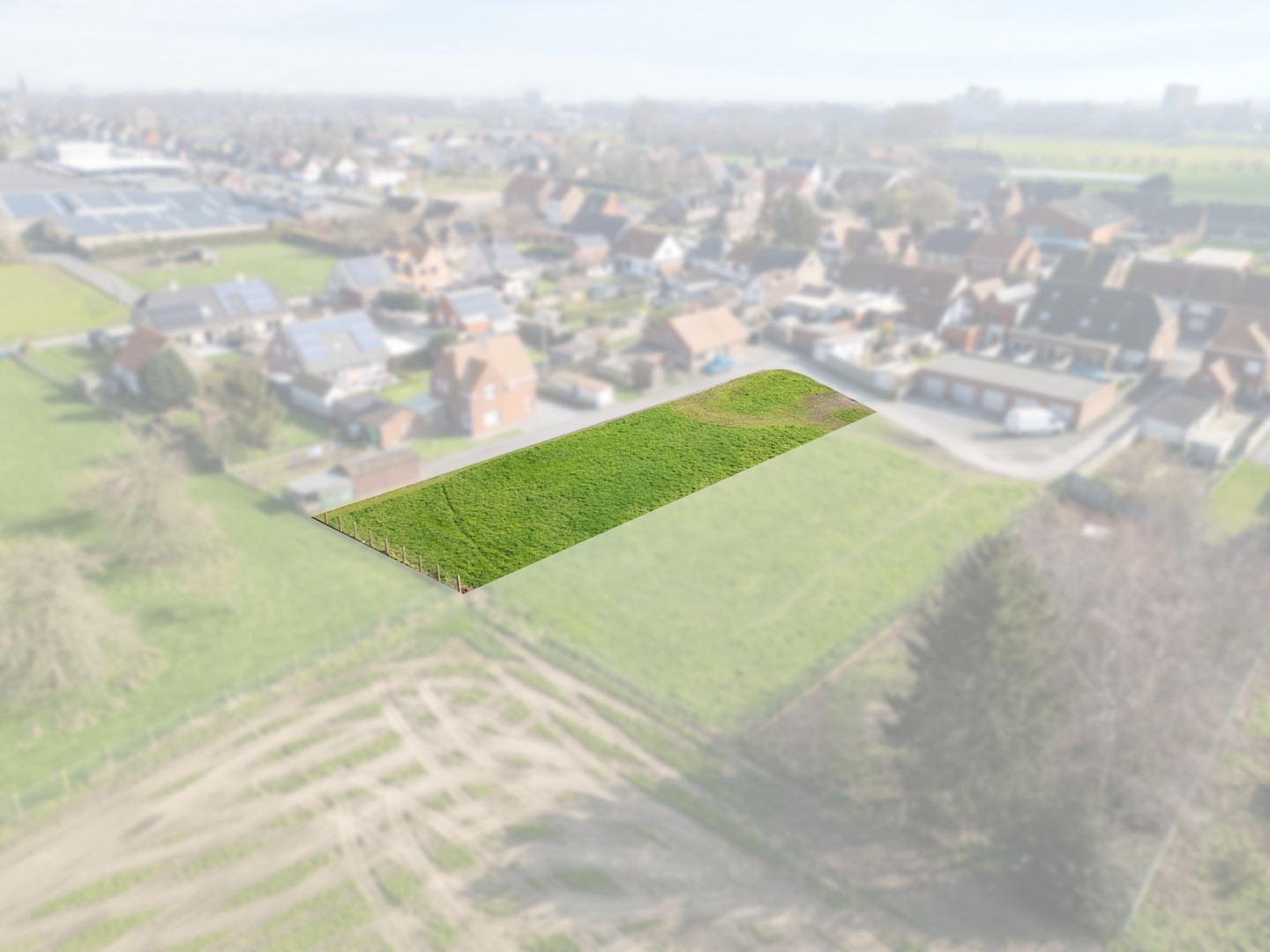 Grond van 1.078 m² te Oostrozebeke, vlakbij diverse belangrijke invalswegen! - foto 3