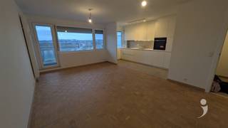 <p><span>Cozy apartment on the 9th floor of a large building at the edge of Leuven city center.</span></p><p><span>The apartment building is located near the Naamse Poort, between a Delhaize and a large parking lot. </span></p><p><span>The apartment has a terrace and large windows along the north/west side, offering a beautiful view over OHL, Gasthuisberg, Leuven city, ...</span></p><p><span>This house has just been completely renovated and has a brand new kitchen, bathroom etc....</span></p><p><span>There is a nice, bright living space with a beautiful view on the city via a spacious sunny terrace.</span></p><p><span>The renovated kitchen is equipped with all kinds of useful built-in appliances (dishwasher, hob, sink, combi oven, fridge).</span></p><p><span>There is a separate toilet in the hallway. There is 1 large and 1 smaller bedroom.</span></p><p><span> </span></p><p><span>The apartment building is equipped with several elevators. through a residents card, one can park cheaply at OHL.</span></p><p><span>In the basement there is a storage room for this apartment.</span></p><p><span>Monthly advance of 125 euros includes costs common parts, but also cold and hot water, heating and waste disposal.</span></p><p><span> </span></p><p><span>Available immediately. Not furnished.</span></p><p><span>Interested? Request your visit through our website.</span></p>