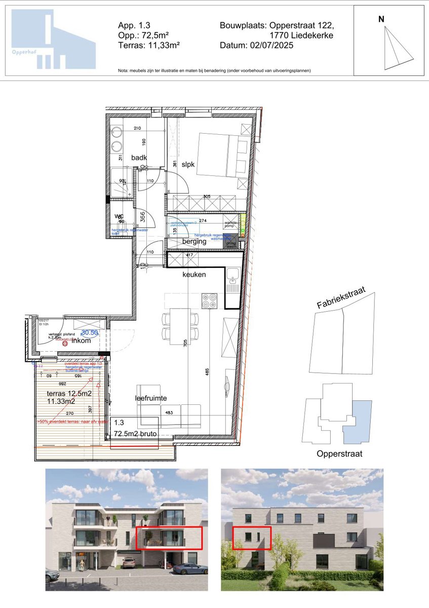 KOOP AAN 6% btw 1 slaapkamer 72,50m² - terras 11,33m² - foto 2