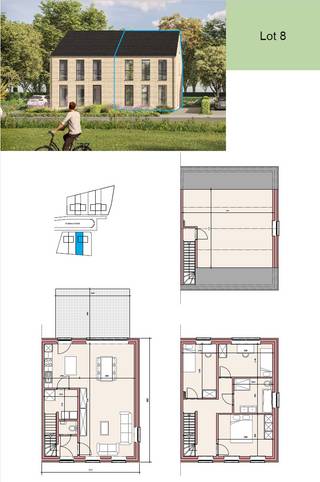 Energiezuinige nieuwbouwwoning, rustig gelegen in een nieuwe verkaveling aan het einde van een doodlopende straat, vlakbij het centrum van...