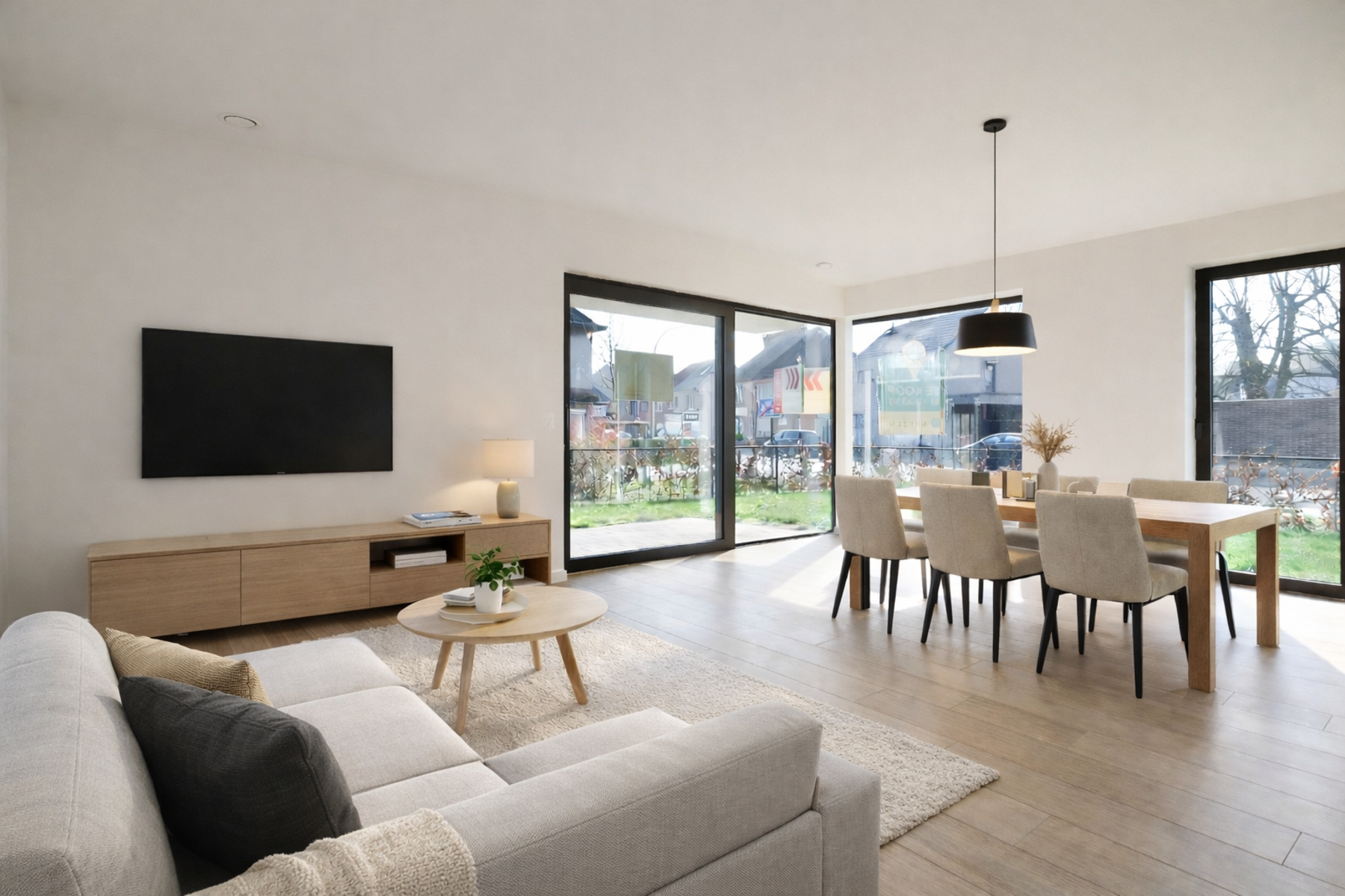 Gelijkvloers app met 2 slpks en tuin - foto 2