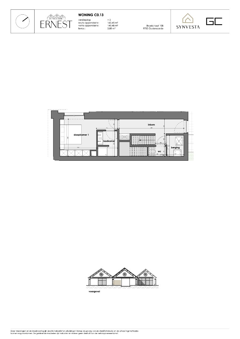 Modern huis met 2 slaapkamers en 2 badkamers – Nieuwbouwproject Ernest, Oudenaarde - foto 3