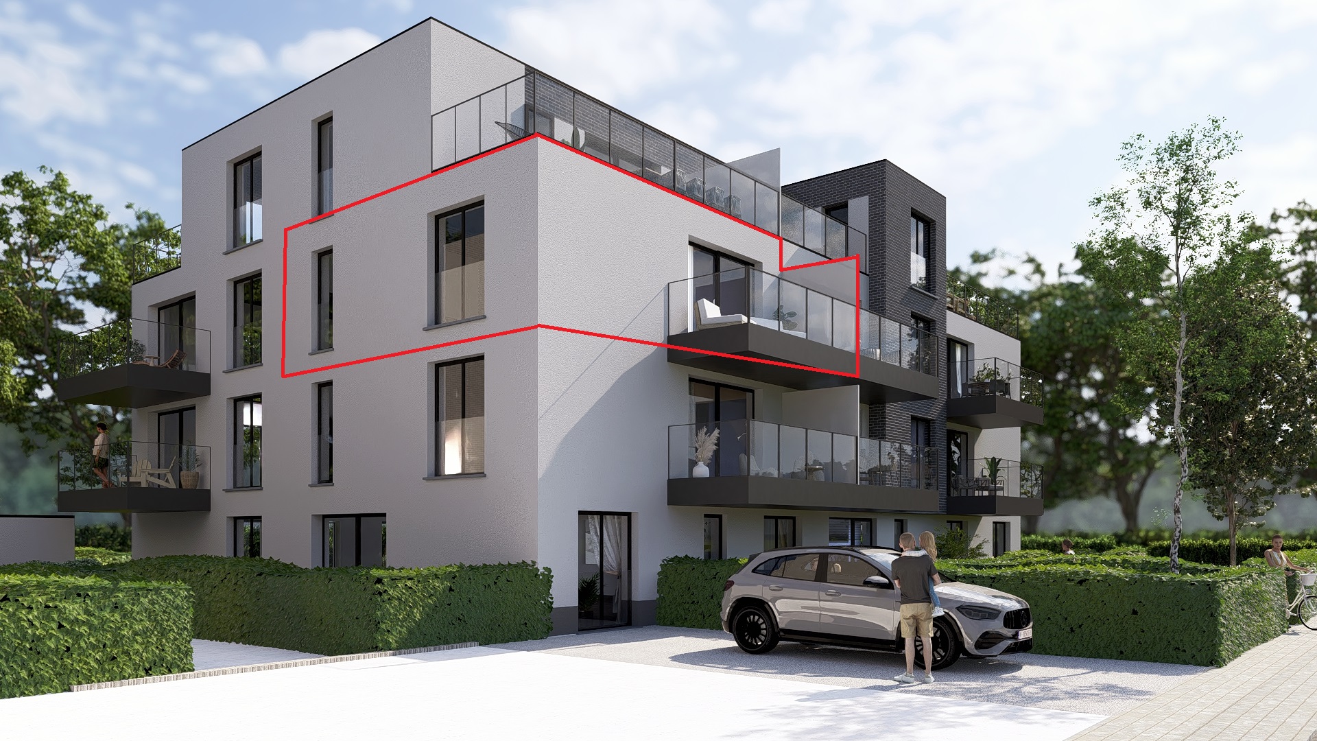 Appartement met groot terras, parking en kelderberging - foto 1