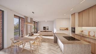 <p><strong>Luxueus nieuwbouwappartement (127m²) met 2 slaapkamers en terras op tweede verdieping<br /><br /></strong>Luxueus doorzonappartement in nieuwbouwproject Residentie Auguste te Edegem, hoogwaardig afgewerkt en voorzien van alle technieken. Het zuidgericht terras laat je optimaal van het buitenleven genieten. De afwerking zet je nog volledig naar je hand dankzij de zeer hoge afwerkingsbudgetten. Zo garanderen we dat je nieuwe stek aan al je wensen voldoet.<br /><br /><strong>Kenmerken:</strong><br />- Gelegen op de tweede verdieping (lift aanwezig)<br />- Bewoonbare oppervlakte: 127m²<br />- 2 slaapkamers<br />- 1 badkamer<br />- Zuidgericht terras (18m²)<br /><br /><strong>Troeven:</strong><br />- Bijna-energieneutraal, een strategische keuze<br />- Doorzonappartement<br />- Zuidgeoriënteerd leefterras<br />- Dynamische, hedendaagse architectuur<br />- A-locatie in centrum Edegem ; 10 minuten van Antwerpen<br />- Afwerking naar keuze<br />- Aankoop ondergrondse parkeerplaats(en) mogelijk</p>