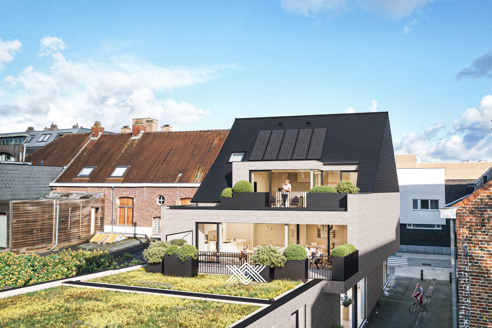 Gelijkvloers tweeslaapkamer appartement met terras en tuin - foto 1