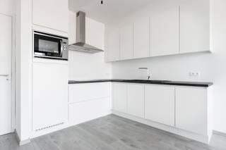 Prachtig nieuwbouwappartement met 1 ruime slaapkamer op rustige ligging binnen de Singel, nabij Zurenborg. <br />Het appartement is zeer mooi afgewerkt, beschikbaar vanaf 1 november. <br /><br />Indeling: <br />Leefruimte met open ingerichte keuken (voorzien van vaatwasser, combi-oven, koelkast met vriesvak, inductie kookvuur, dampkap). Bergruimte met aansluiting voor de wasmachine. Terras. Ruime slaapkamer. Mooie badkamer voorzien van grote inloopdouche, toilet en lavabomeubel.<br /><br />Bijzonderheden: <br />4e verdieping met lift. <br />Alle verbruik met eigen meters. Cv op gas, ramen met dubbele beglazing. <br />Maandelijkse kosten 40 euro voor onderhoud lift en gemene delen. <br />Ondergrondse autostaanplaats verplicht bij te huren aan 100 euro per maand. <br />Kelderberging, aparte fietsenberging.