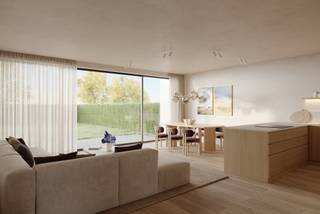 <p>Discover this exclusive new-build project in Westkapelle Village. Quietly situated in green surroundings and close to the center of Knokke, you will live here in a pleasant park-like environment with all amenities within easy reach.</p>
<p>The project comprises 17 stylish stacked residential units, consisting of a ground-floor unit with a spacious duplex apartment above it. The duplexes are accessible via a private staircase and/or a private internal lift, ensuring optimal comfort and a sense of privacy. All residential units feature spacious terraces and/or a private garden with a favorable orientation.</p>
<p>Quality and sustainability are key, featuring energy-efficient heating via air-to-water heat pumps. A total of 18 garage boxes and 9 above-ground parking spaces are provided. There is a possibility to purchase under the favorable 6% VAT rate. Construction is scheduled to start in September 2026, with completion expected by mid-2028. This is a unique opportunity to live in complete tranquility, with contemporary comfort, in an exceptional location in Westkapelle.</p>