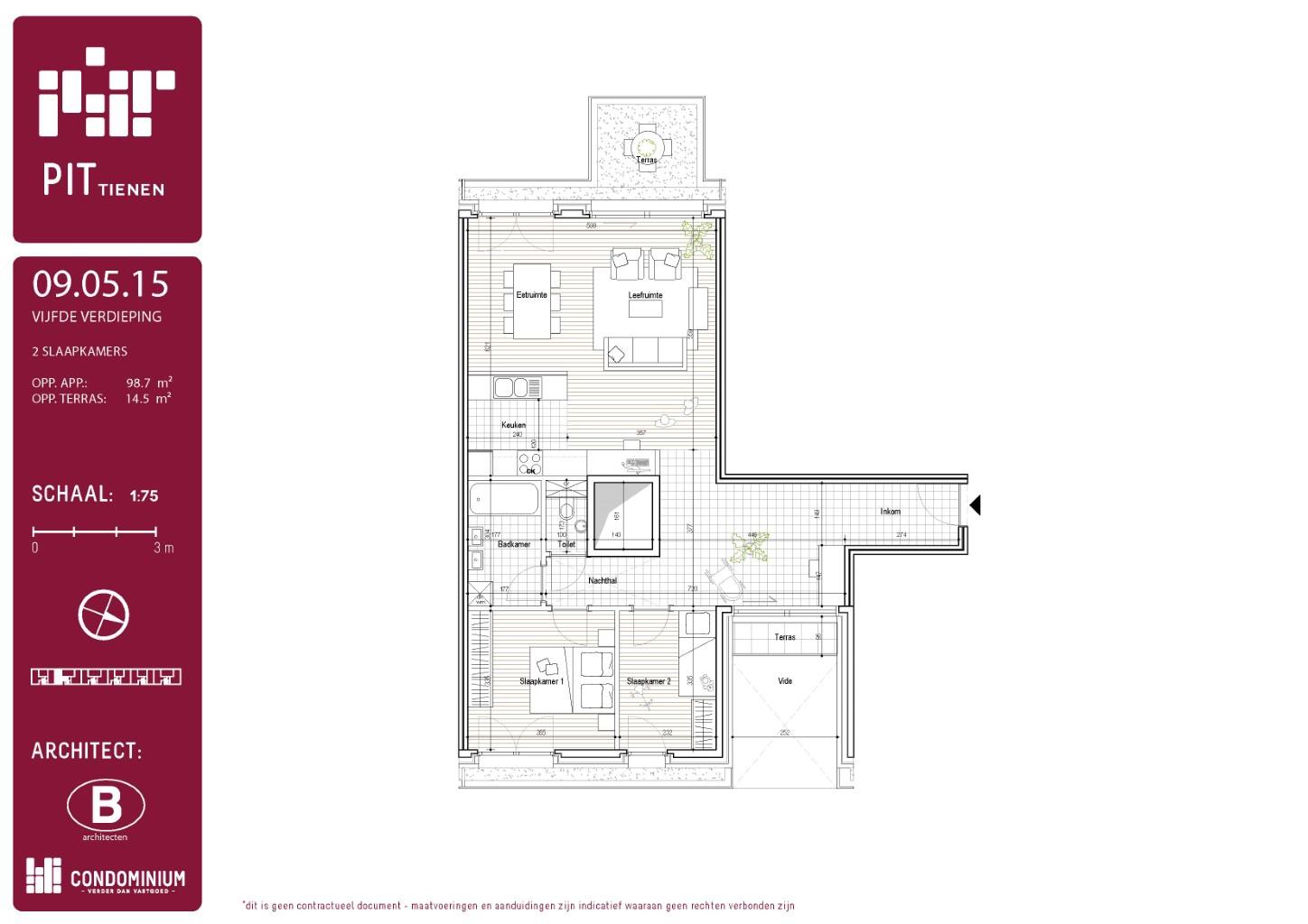 Appartement te koop in Tienen met 2 slaapkamers - foto 1