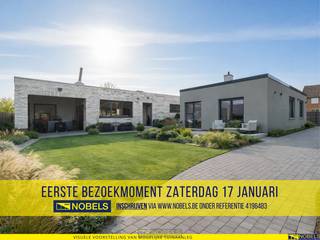 1ste bezoekdag zaterdag 17 januari! Inschrijven kan via www.nobels.be onder referentienummer 4196483.VERDER AF TE WERKEN OPEN BEBOUWING met SOLIDE...