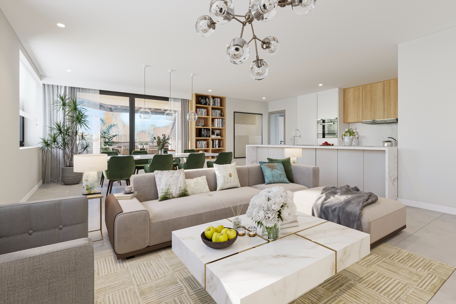 PRACHTIG RUIM APPARTEMENT MET 2 SLPKS EN EEN GROOT LEEFTERRAS - foto 3