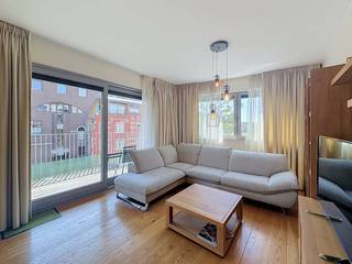 This high-quality and furnished apartment offers a unique combination: living on the coveted Kouter, but in peace and quiet. <br /><br />The apartment is located on the second floor at the rear of the building, directly along the calming waters of the Ketelvaart. <br /><br />The highlight of the apartment is the spacious and double terrace of 18 m², a great place to relax outside in privacy. Inside, there is a bright living space with a very successful, logical layout that seamlessly connects the living room, dining area and kitchen. The apartment has two spacious, fully-fledged bedrooms and is already fully furnished, making for a carefree and immediate move in. <br /><br />Layout of the apartment: entrance hall - living room - dining room - open kitchen - terrace (18 m²) - bedroom 1 - bedroom 2 - bathroom - toilet. <br /><br />Practical info: <br />- Common costs: €125.00 per month (commission).<br />- Parking space: can be rented for €150.00 per month. <br />- Available immediately!
