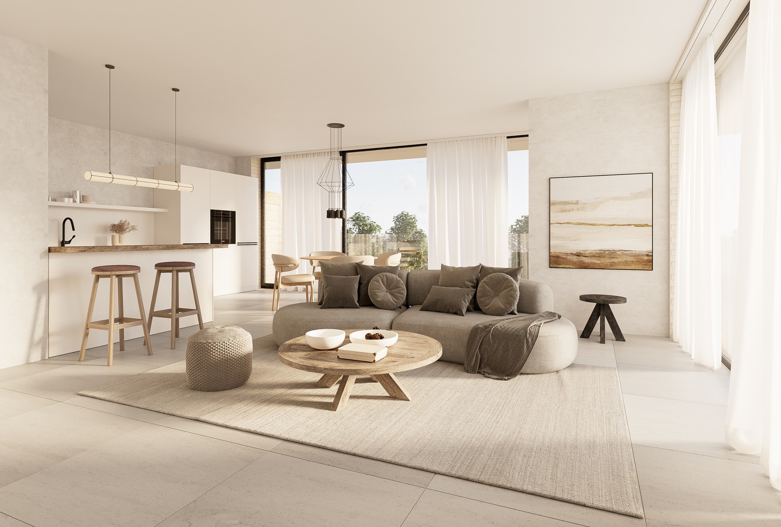 Gelijkvloers eenslaapkamerappartement in nieuwbouwresidentie Mare met zuidgericht hoekterras - foto 1