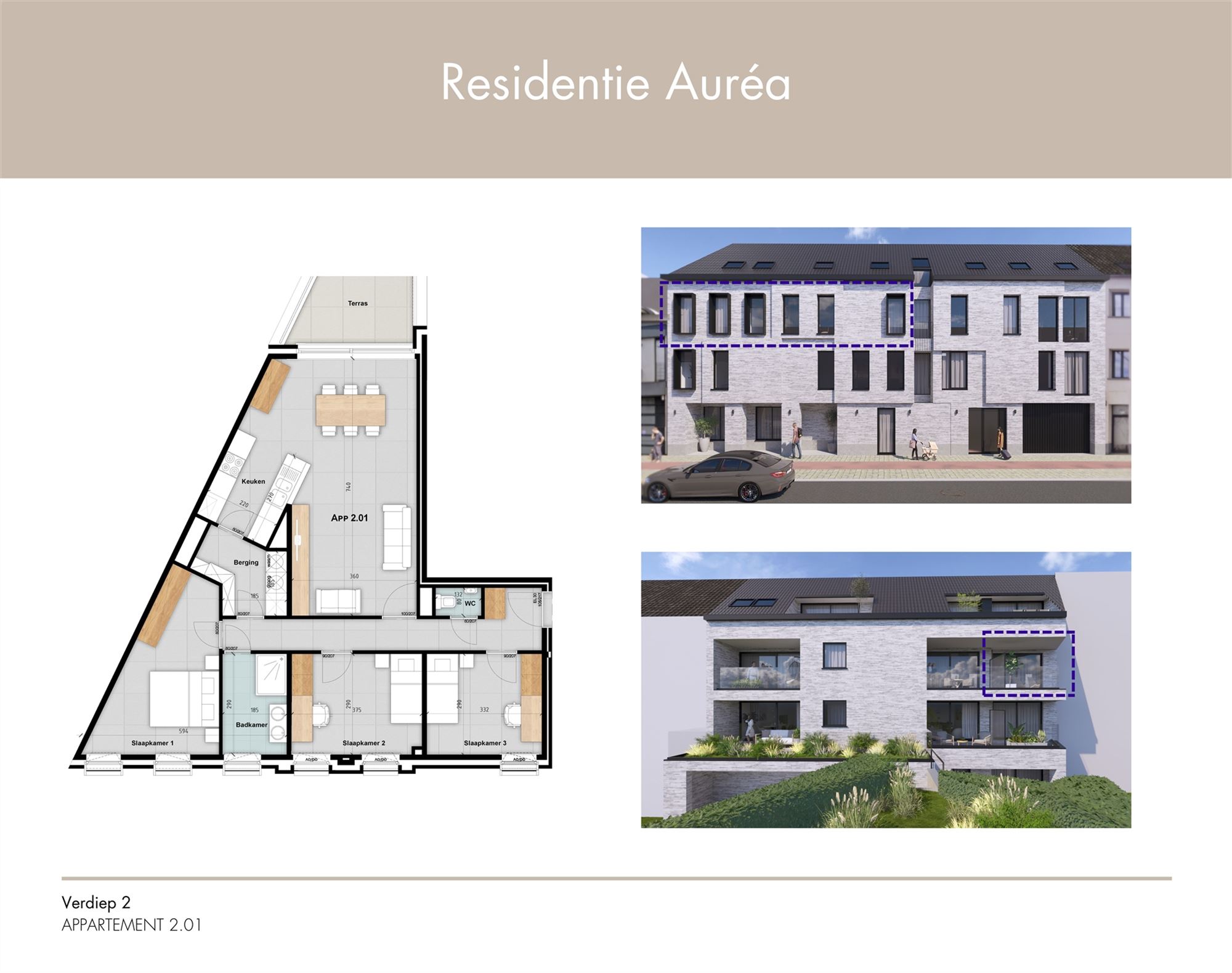 Appartement op de 2de verdieping, 3 slpk., alle comfort - foto 1