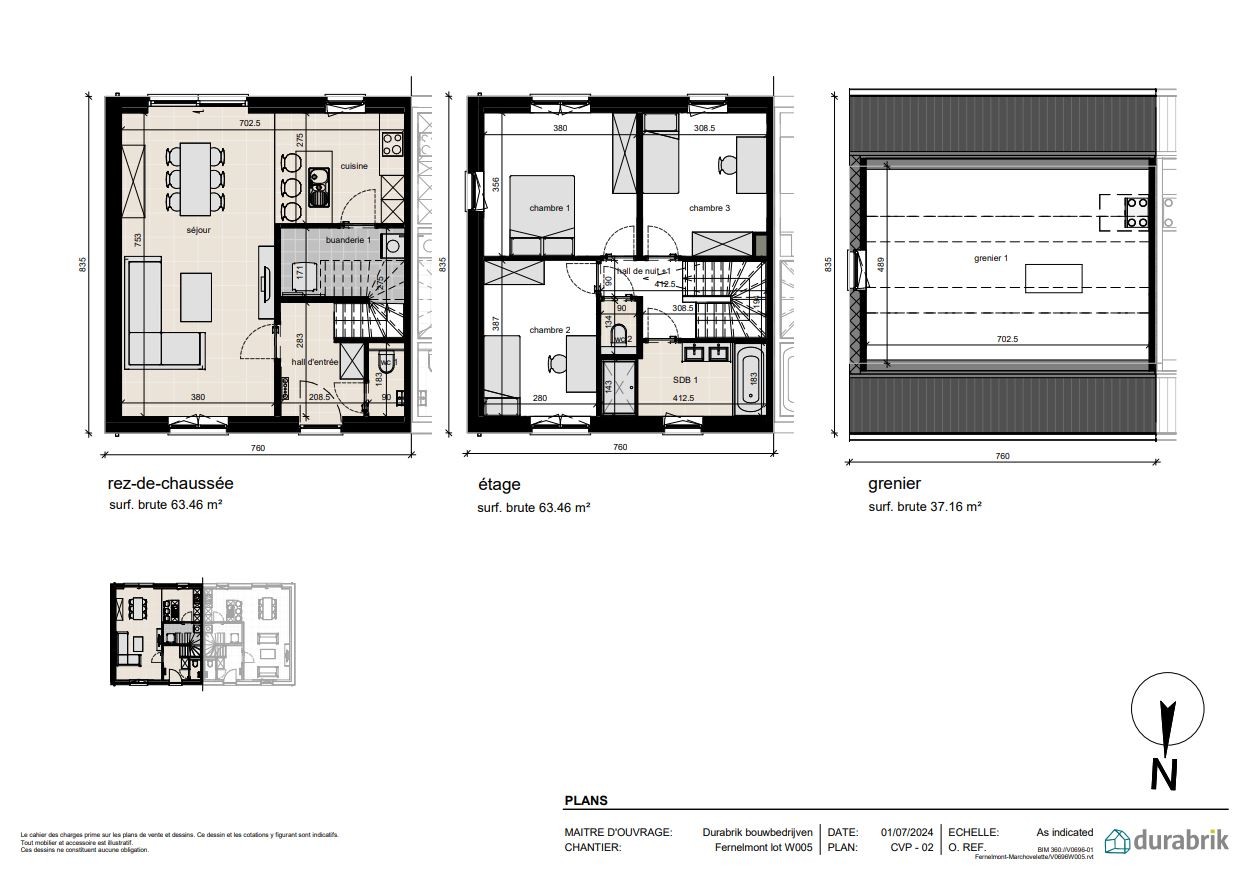 Maison neuve 3 chambres avec grenier aménageable - photo 5