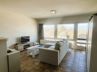 omvattende een inkomhal, klare living, ingerichte open keuken en badkamer, 1 slaapkamer, autostaanplaats binnen in het gebouw en...