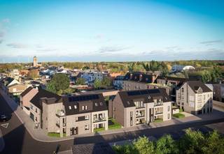 6% BTW mogelijk (ook voor investeerders) onder voorwaarden! De werken starten in september 2026.<br /><br />"Residentie Livingstone" omvat 20 volledig afgewerkte en energiezuinige BEN-nieuwbouwappartementen en 1 handelsruimte. Het project is centraal gelegen te Mol, op wandelafstand van het centrum, station, scholen, winkels, ontspanning, horeca, ..., en met een vlotte verbinding naar de Ring.<br /><br />Appartement A0.2 (gelijkvloers):<br /><br />De open leefruimte is opgedeeld in een zithoek, eethoek en open keuken. Vanuit de zithoek heb je toegang tot het ruime terras (17 m²) met aansluitende tuin van 47,59 m². Er is tevens een buitenruimte van 9 m², bereikbaar via de eethoek.<br /><br />De inkomhal/nachthal, voorzien van een gastentoilet en vestiaireruimte, geeft toegang tot 3 slaapkamers, een badkamer met douche, en een berging met aansluitingen voor wasmachine en droogkast.<br /><br />In de kelder koop je verplicht een autostaanplaats en kelderberging. <br /><br />Elk appartement is ontworpen met maximale aandacht voor ruimte, comfort en duurzaamheid. Ze worden uitgerust met o.a. vloerverwarming aangestuurd door een geothermische warmtepomp, zonnepanelen, een ventilatiesysteem D met warmterecuperatie en regenwaterrecuperatie. Hierdoor geniet je van een bijzonder lage energiekost. Het E-peil bedraagt maximaal E10, waardoor je geniet van een vrijstelling van de onroerende voorheffing gedurende 5 jaar én een voordelige BEN-korting op je woonkrediet.<br /><br />De kwalitatieve appartementen, met bewoonbare oppervlaktes van 56 tot 122 m², zijn voorzien van 1, 2 of 3 slaapkamers en beschikken over een terras en/of privatieve tuin met zicht op de mooi aangelegde gemeenschappelijke binnentuin.<br /><br />De afwerking van je appartement kies je zelf. Via ruime afwerkingsbudgetten en een selectie van aangeduide leveranciers kies je de materialen die jij wenst... en creëer je zo jouw eigen unieke thuis!<br /><br />De verkoop geschiedt onder de Wet Breyne (bescherming van de koper).<br /><br />Contacteer ons via 014 756 756 of via info@verlindenvastgoed.be voor meer informatie (plannen, lastenboek, prijslijst, ...) of een afspraak ter plaatse, in ons kantoor te Mol, Geel, of Olen, of bij u thuis.
