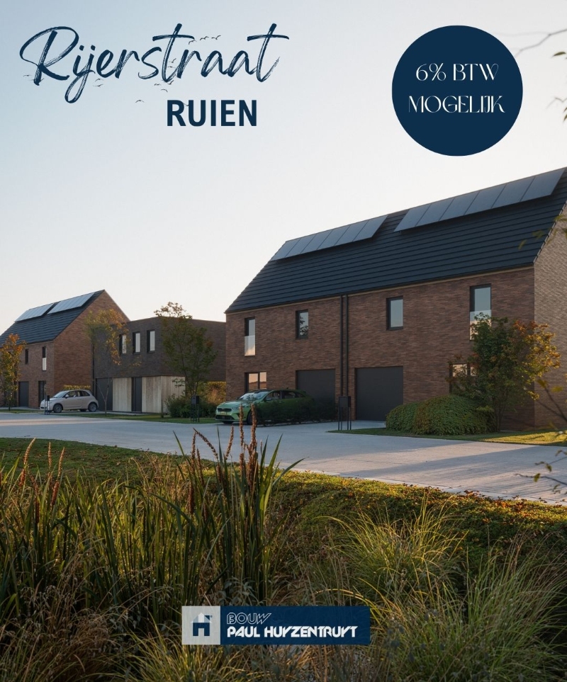 Hedendaagse nieuwbouwwoning te koop in Ruien met hele ruime tuin - 6% BTW mogelijk! - foto 2