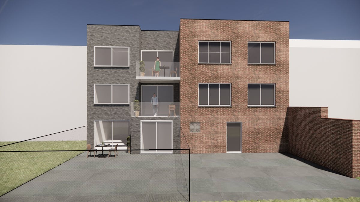 Vergunde opbrengsteigendom voor bouw 5 appt &amp; 2 garages - foto 4