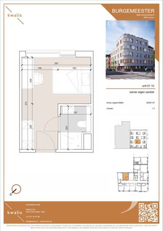 <p><span>Functionele kamer met eigen sanitair en een efficiënte indeling. Dit type unit blijft sterk inzetbaar binnen een gestructureerd verhuurconcept.<br />Gelegen op de eerste verdieping, met gebruik van de gemeenschappelijke keuken en de gedeelde faciliteiten van de residentie.<br />De unit maakt deel uit van Studentenresidentie </span><span>Burgemeester</span><span>: een hoogwaardig studentenproject met 41 kwalitatieve studentenkamers en studios in de Blijde Inkomststraat in Leuven, op wandelafstand van faculteiten, station en het stadscentrum.</span></p>