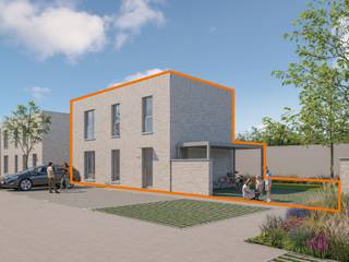 Moderne halfopen energiezuinige woning (266 m²) met 3 slaapkamers, 2 parkeerplaatsen aan de woning en een tuin.<br /><br />Deze halfopen woning wordt gebouwd in een moderne, hedendaagse stijl. Deze patiowoning beschikt over een perceel van 266 m² is voorzien van vloerverwarming en een warmtepomp. Op het gelijkvloers vind je de inkomhal met apart gastentoilet, berging, leefruimte en keuken. Op de eerste verdieping vind je 3 slaapkamers, een apart toilet en 1 badkamer.<br /><br />Meer info? Contacteer ons via 03 808 15 31 of bekijk matexi.be/deurne