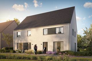 Hectaar realiseert een exclusief woonproject in Belsele, waar lot 05 en lot 06 deel uitmaken van een rustig en groen woonerf. Deze energiezuinige halfopen bebouwingen combineren comfort, duurzaamheid en een moderne architectuur. Bovendien hebben kopers de mogelijkheid om de afwerking volledig zelf te bepalen in samenspraak met onze partnerleveranciers, zodat de woning volledig afgestemd is op uw persoonlijke stijl en wensen.<br />Beide woningen beschikken over een vaste parkeerplaats/carport, centraal gelegen vooraan het woonerf.<br /><br /><strong>Indeling van de woning lot 06:</strong><br />Gelijkvloers: Inkomhal met gastentoilet, ruime berging, lichtrijke leefruimte met open keuken <br />Verdieping:  Nachthal met afzonderlijk toilet, drie volwaardige slaapkamers (15,60m² - 13,63m² - 12,75m²), ruime badkamer met ligbad, inloopdouche en dubbele lavabo<br />Zolder: Bereikbaar via zolderluik– extra ruimte met diverse mogelijkheden<br /><br /><strong>Duurzaam en comfortabel wonen</strong><br />- Energiezuinige bouw <br />- Zonnepanelen inbegrepen<br />- Vloerverwarming op het gelijkvloers<br />- Regenwaterput van 7.500L – aangesloten op toiletten, wasmachine en buitenkraan<br />- Gelegen in een groen woonerf – met rustige, autoluwe omgeving<br /><br />Bent u op zoek naar een energiezuinige, halfopen bebouwing met volledige inspraak in de afwerking? Ontdek de plannen op www.hectaar.be of neem contact met ons op voor meer informatie en een afspraak.