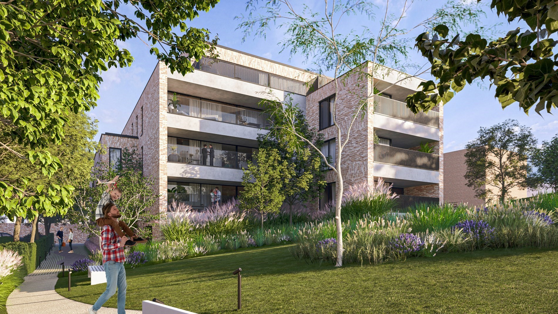 Nieuwbouwappartement met 2 slaapkamers en terras, in res. De Motte vlakbij het centrum van Hoeselt - foto 5