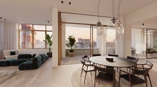 <p>Nestled between the lively waters of the Scheldt and the Bonaparte Dock, a place once known for bananas and trade is making way for an elegant new future defined by balance and beauty.</p>
<p>The site’s fruity past lives on in Friendship Residence, a subtle tribute to its history. The future here is bright and full of potential. This is where the vibrant rhythm of the city merges seamlessly with the calm of the water.</p>
<p>In the fusion of luxury and artistic boldness, Friendship Residence finds its perfect emblem.</p>
<p>Friendship Residence was designed through a collaboration between the Antwerp-based studio HUB Architecten and the London practice DRDH Architects. The result is a unique interplay of local sensibility and international perspective.</p>
<p>Their vision takes shape as a contemporary ode to the historic warehouse architecture of Het Eilandje. Here, there is no fragmentation, only visual harmony. A carefully composed ensemble in which each building has its own identity and atmosphere. A place designed not only for living, but above all for experiencing.</p>
<p>From the outside, Friendship Residence immediately makes a striking impression. High-quality façades with green accents, refined detailing and expansive windows create an aesthetic enrichment for the neighbourhood. Mineral materials were consciously selected to honour the character of the location, ranging from the iconic warehouse style to urban buildings with brick accents.</p>
<p>That sense of quality is felt down to the smallest detail upon arrival. Through the luxurious entrance halls, residents enter the buildings in a stylish transition from the city to their personal haven.</p>
<p>The spacious inner garden was designed by renowned landscape architect Erik Dhont. With internationally acclaimed projects and as laureate of the prestigious competition for the new palace gardens in Brussels, the studio guarantees a landscape design of royal calibre.</p>
<p>The unmistakable charm of this hidden oasis invites residents to slow down and savour the moment. A lush interplay of flowers, shrubs and trees creates a sheltered retreat that briefly makes the pace of the city disappear. Natural stone pathways guide you along a reflective water feature radiating serenity, with inviting resting spots that encourage you to enjoy both sun and shade.</p>