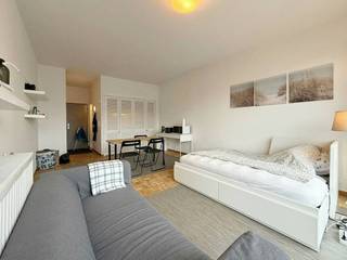 We sell this studio on the Italiëlei in the heart of Antwerp. Thanks to its prime location, many cool shops and restaurants are within walking distance. In addition, we also have the vicinity of public transport, which ensures easy accessibility to and from the studio located in the center of Antwerp. The studio was finished with care and taste, which immediately makes for a pleasant appearance. The space consists of a bright living and sleeping area, a practical bathroom equipped with a sink, shower, toilet and connection for a washing machine. The studio is offered for sale at a price of €162,500. Are you interested in this studio? Do not hesitate to contact us if you have any questions or to schedule a visit.Are you interested in an apartment or house for sale in Antwerp? Don't hesitate to contact us. If you would like to sell your own property, please contact us for a free estimate, by phone at 03/206.76.76 or by email to antwerpen@dewaele.com.You can also always come to us for all other questions about real estate, buying or selling!Register of measures: no