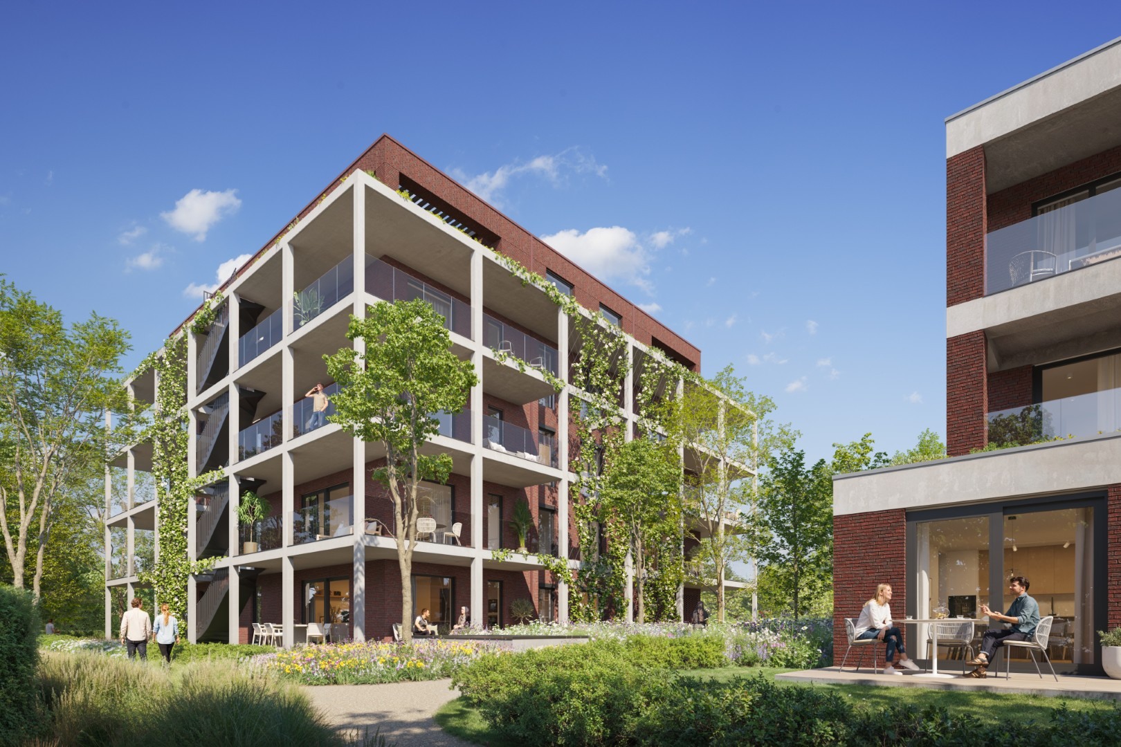 2-slpk app. met terras en zicht op het groen - foto 2